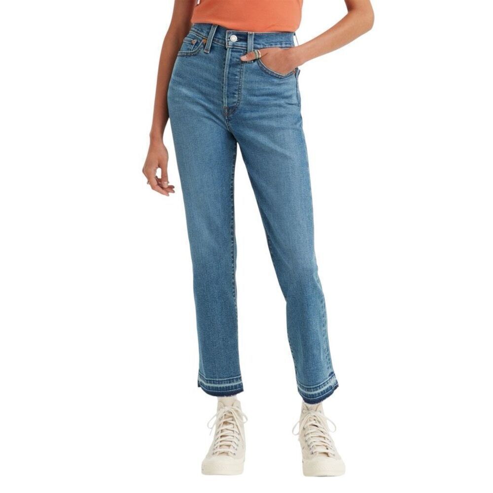 NEW Levi's Women's Wedgie Straight-Leg High Rise Cropped Jeans 30